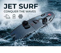 Planche de surf électrique Trade Assurance Jet Wakeboard Charcoal avec double poignée et fixations pour les pieds, pack Extreme Range Peak Engine