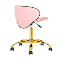 Gold Pink Mehrzweck Draft ing Spa Barhocker mit Rädern Salon Professional Techniker Hocker Rotation Friseur Hocker