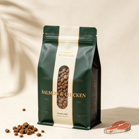 Op maat gemaakte platte bodem ritssluitzakken voor dierenvoer, ziplock zakken voor huisdierenvoer, kattenbakvulling voor katten en honden, 5KG 10KG 20KG