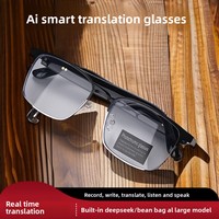 Lunettes IA HY-G9 à écran tactile, monture ABSPC, traduction simultanée 144 langues, voix sans fil en temps réel pour la musique