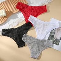 Celana Dalam Wanita Seksi Model Thong Berenda, Desain Terinspirasi Olahraga Brasil, Pinggang Rendah, Menggoda
