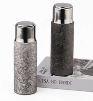 Bouteille d'eau isolée en titane pur à 99,9 %, tasse en titane à texture effet glace pour boissons chaudes et froides