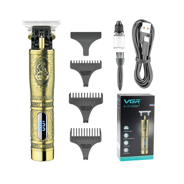 VGR V-091 T-Blade Hair Cutting Machine Beard Trimmer Professional Electric Cordless Hair Clipper Trimmer for Men