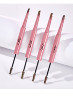Lápiz de Cejas Vegano de Doble Punta, Natural, Delgado, 3D, Estilo Salvaje, Personalizado OEM, Gel de Cejas Marrón a Prueba de Agua, Marca Privada, Lápiz de Cejas Negro