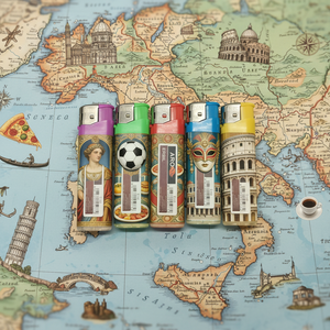 Briquet à gaz électronique personnalisé en plastique, promotionnel, rechargeable, moderne, luxueux, coupe-vent, écologique, certifié ISO9994, pour cigarettes - Product Image 4