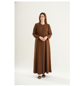Vestidos Abaya de Punto para Mujer, Ligeros y Suaves, con Detalle de Botones, de Lujo, al por Mayor - Product Image 1