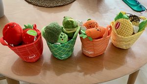 Монтессори-игрушка: плюшевые фрукты и овощи для сортировки по цвету, сенсорные развивающие игрушки для малышей, фигурки, детские развивающие сенсорные игрушки - Product Image 6