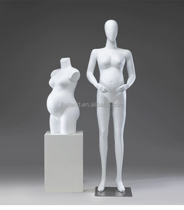 Mannequins de femme <span class=keywords><strong>enceinte</strong></span> en fibre de verre blanc pour le haut du corps Mannequins féminins enceintes - Product Image 6