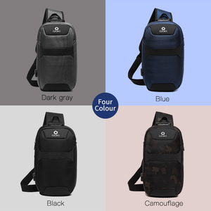 <span class=keywords><strong>Ozuko</strong></span> 9270 - Mochila <span class=keywords><strong>Bandolera</strong></span> Impermeable Unisex Antirrobo, Último Modelo, con Múltiples Bolsillos en un Solo Lado, Correas para el Pecho, <span class=keywords><strong>Bandolera</strong></span> Cruzada - Product Image 6