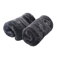 Serviette microfibre à boucles torsadées sans bords, absorbante, séchage rapide, 1200gsm 1400gsm, pour lavage, entretien et detailing automobile