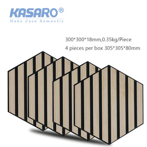 Pour KASARO Panneau mural acoustique hexagonal <span class=keywords><strong>de</strong></span> décoration en <span class=keywords><strong>bois</strong></span> Akupanel au design moderne personnalisé avec une caractéristique d'absorption acoustique unique - Product Image 2