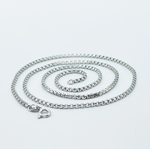 Catena di gioielli in <span class=keywords><strong>925</strong></span> in argento Sterling semplice catena di collana Hip Hop per uomo e donna - Product Image 1