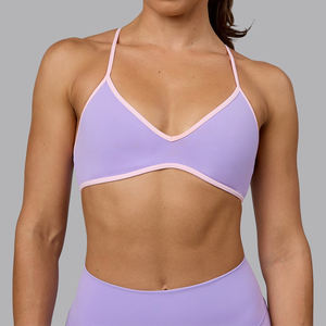 OEM Custom produttori burrosa morbido a bassa copertura di contrasto Trim crocette sottili <span class=keywords><strong>reggiseno</strong></span> sportivo da donna - Product Image 4