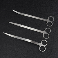 Kit d'outils modernes pour l'aménagement d'aquariums – 3 pièces : pinces, ciseaux, pelle plate en acier inoxydable écologique pour plantes aquatiques