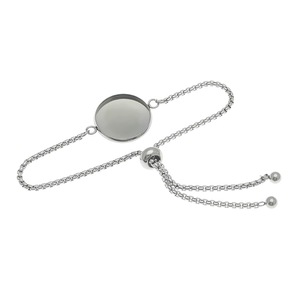 Stainless Steel Round <b>Adjustable</b> <b>Bracelet</b> Chain Jewelry Finding For DIY Accessories - Product Image 4