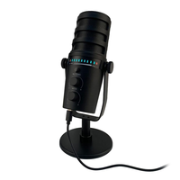 Équipement d'enregistrement de podcast et de diffusion en direct en studio professionnel, microphone de bureau filaire dynamique