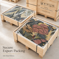 Mosaïque en céramique artisanale à motifs d'oiseaux et de plantes pour la décoration murale de la maison et des espaces commerciaux, mosaïque artistique d'Asie du Sud-Est pour crédence de bar
