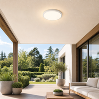 Applique murale et plafonnier LED rond moderne 15W IP65 étanche pour extérieur, porche, garage, couloir, décoration de façade