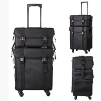 Sac de voyage détachable, boîte à outils multifonctionnelle, sac en tissu Oxford, 2 en 1, roulettes universelles, trousse de maquillage multicouche, valise à roulettes