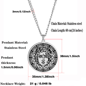 Collar con Colgante de Acero Inoxidable con Talismán Cortado con Láser, Amuleto de <span class=keywords><strong>Apolo</strong></span>, <span class=keywords><strong>Dios</strong></span> Solar Pagano de la Antigua Grecia - Product Image 2