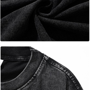 T-shirt Premium de Haute Qualité 100% Coton 210gsm, T-shirt Premium Surdimensionné, Impression Sérigraphique en Relief du Logo, T-shirt Uni pour Hommes - Product Image 4