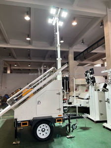 Hot Bán Led ánh sáng đèn di động năng lượng mặt trời ánh sáng tháp cho ánh sáng sân vườn xây dựng trang web chiếu sáng - Product Image 4