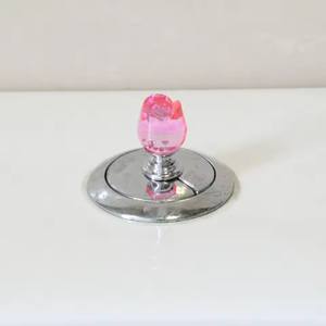 Gran oferta creativa que ahorra trabajo Universal en forma de flor Rosa colorido Botón del tanque del inodoro nuevos juegos de baño con ayuda - Product Image 4