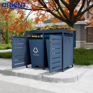 Outdoor <strong>Storage</strong> Shed Recycling Rubbish <strong>Bins</strong> Wheelie <strong>Bins</strong> Trash Cans Garden Aluminium Trash Can - Product Image 1