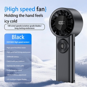 Foldable USB Charging Portable <b>Mini</b> Fan LED Display <b>Mini</b> Handheld Fan - Product Image 5