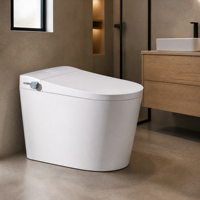 WC intelligent avec bidet électrique, cuvette allongée, lavage à l'eau chaude, siège chauffant, séchoir, chasse d'eau automatique, drainage P-Trap/S-Trap inclus
