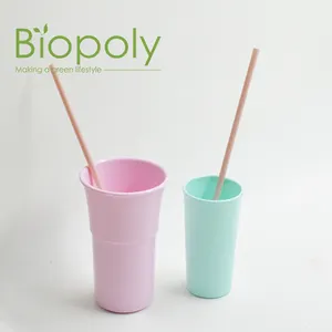 Carta pla di colore biodegradabile pieghevole per cannuccia colorata cannuccia di plastica trasparente per bere bubble tea