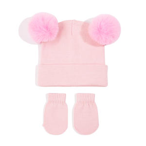 Nouveau-né bébé tricoté bonnet chapeau écharpe ensemble mignon garder au chaud enfants hiver extérieur casquette chapeau et gants pour garçons, filles - Product Image 5