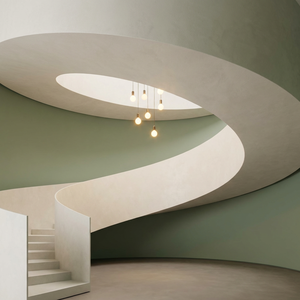 <span class=keywords><strong>Escalier</strong></span> en colimaçon luxueux avec garde-corps en verre sur mesure et marches en bois massif pour villa design - Product Image 2