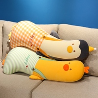 Almohada de Peluche Larga con Forma de Pato, Pingüino o Pollo, Suave y Bordada, Ideal para Sofá, Cama o Siesta
