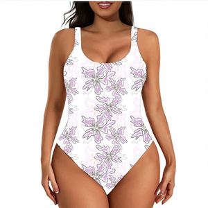 Costume da bagno intero senza maniche con stampa hawaiana per bambine/donne, produzione di massa 2026 - Bikini da spiaggia per ragazze - Product Image 4