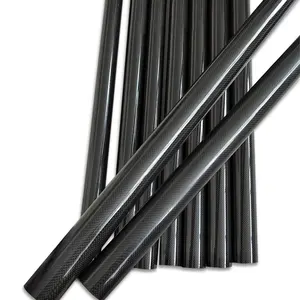 Wholesale of 3k twill plain faced carbon fiber tube pipes by manufacturers