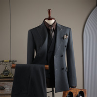 Costumes Hommes Prêts à Porter en Gros, Ensembles de Costumes Hommes Croisés de Haute Qualité, Costume de Mariage Homme 3 Pièces Personnalisé en Usine