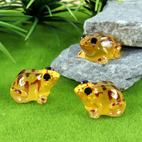 Figurines de grenouilles en résine mignonnes, lumineuses, pour décoration de jardin DIY, ornement artisanal pour terrarium, accessoires porte-clés à motif animal