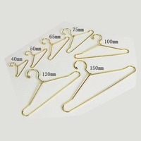 Élégant Cintre en Fer Doré Rose 4CM pour Poupée BJD, Mini Cintre à Vêtements pour Bébé, Cadeau de Naissance au Crochet ou Tricoté