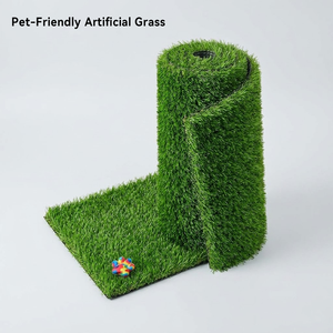 Tapis en herbe synthétique tissé durable anti-UV, <span class=keywords><strong>gazon</strong></span> artificiel longue durée pour chenil à fort trafic et animalerie - Product Image 1