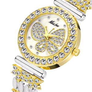 Montres pour femmes Butterfly Gold Miss Fox 2030, montre pour fille avec diamants, montre-bracelet étanche, bracelet cœur offert en cadeau, montres mécaniques - Product Image 2