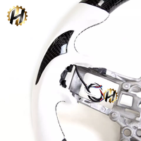 Volant sport en fibre de carbone véritable avec éclairage LED de changement de vitesse au design élégant HZ pour Mustang GT 2018-2021