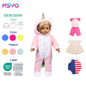 MSYO Traje <span class=keywords><strong>de</strong></span> unicornio <span class=keywords><strong>de</strong></span> 18 pulgadas para muñecas americanas, <span class=keywords><strong>mono</strong></span> rosa para regalo <span class=keywords><strong>de</strong></span> cumpleaños para niños - Product Image 1