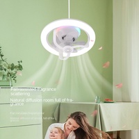 Nuevo Modelo de Ventilador de Techo con Luz y Control Remoto, Cabezal Móvil E27, Ventilador de Techo con Luz y Foco