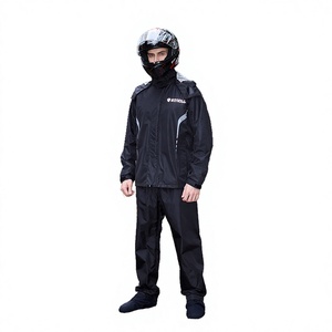 Conjunto de Pantalones y Chaqueta Impermeables y Cortavientos para Motociclistas, 100% Poliéster, Protección Completa del Cuerpo contra Lluvia Intensa - Product Image 3