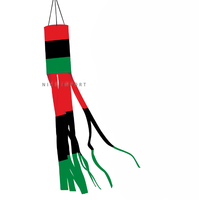 Drapeau du Nigeria en forme de manche à vent, décoration patriotique d'extérieur, résistant à la décoloration, manche à vent robuste pour jardin, patio, véranda