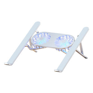 Ventilateur de <span class=keywords><strong>refroidissement</strong></span> en alliage d'aluminium Support de radiateur pour ordinateur <span class=keywords><strong>portable</strong></span> Support de rehaussement de bureau silencieux Produit en stock - Product Image 1