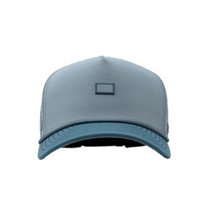 OEM Custom Mesh Perforated Hat Logo 5 <b>Panel</b> Slightly Curved Brim Snapback Waterproof Rubber <b>Patch</b> Golf Cap - Product Image 2