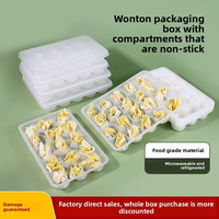 Boîte en plastique jetable à 15 compartiments en PP pour le stockage de wontons, de raviolis et de pâtisseries surgelés, plateau de présentation alimentaire à 15 grilles