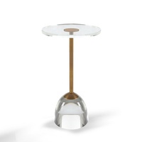 Tables d'appoint simples en acrylique transparent, meubles de chambre à coucher, salon, canapé, table d'appoint ronde transparente